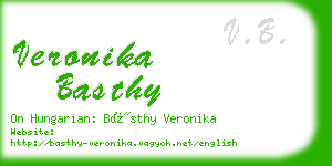 veronika basthy business card